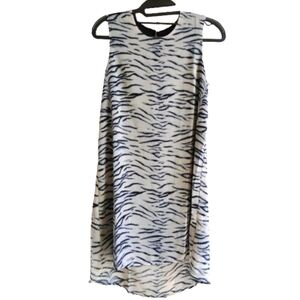 NWT Three Eighty Two‎ Sleeveless Zebra Print Dress Lined NWT Size XS